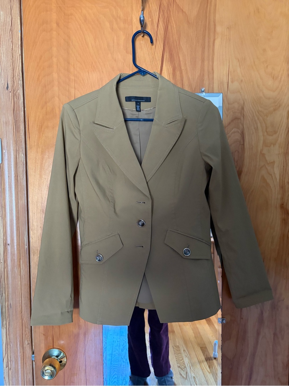 White House Black Market Olive-Green Tailored Blazer